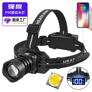 Linterna Frontal Strong Wolf LED Recargable con Zoom Ajustable, Luz de Alta Intensidad con Salida de Carga Tipo C - Product Image 5