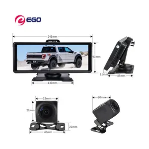 Lecteur de voiture à écran tactile 4k caméra de tableau de bord avant et arrière WIFI Carplay Android Auto Carplayer caméra DVR de voiture