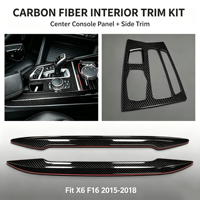 Kit de garnitures intérieures en fibre de carbone F16, panneau de console centrale, garniture latérale pour X6 F16 2015-2018, couverture de décoration intérieure