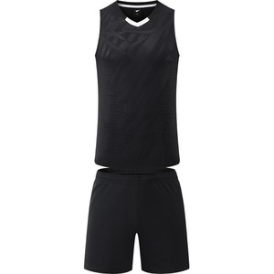 Conjunto de Uniforme de Voleibol Unisex de Secado Rápido y Transpirable con Cuello en V y Estampado Sublimado para Adultos, Ropa para Competencia de Equipos - Product Image 3