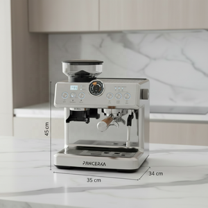 Machine à expresso professionnelle PANCERKA 3-en-<span class=keywords><strong>1</strong></span>, cafetière semi-automatique 58 mm avec moulin à café électrique pour hôtels - Product Image 6