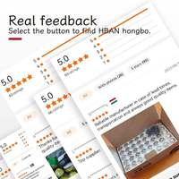 HBAN Sakelar Tombol Tekan Plastik 22mm dengan Lampu LED 10A 600V IP65 Tahan Air Kontrol Industri Sementara 1NO 12V