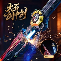 Épée Double Lumineuse et Colorée Firestone Sword-in-Sword, Effet Sonore et Lumineux, Épée Sacrée de l'Empereur, Jouet de Combat pour Enfants de 14 Ans et Plus