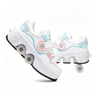 Patins à roulettes réglables et rétractables de qualité supérieure Liekick 2-en-1 avec éclairage LED, roulements ABEC-7, légers, pour sports de plein air