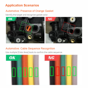 เซ็นเซอร์วิชั่น AI AkuSense VDS20-BX0112-WD, 1.3MP, รองรับ OCR/อ่านโค้ด/ตรวจหาข้อบกพร่อง/ตำแหน่ง, ไม่ต้องใช้พีซี, 24V DC, IP67, สายเคเบิล, ระยะตรวจจับ 30-200 มม. DOV - Product Image 6