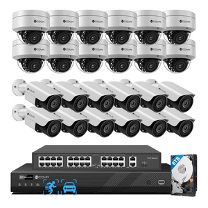 ระบบ<span class=keywords><strong>กล้อง</strong></span>วงจรปิดรักษาความปลอดภัยสำหรับธุรกิจ 4COVR 24x 5Mp สำหรับภายนอกและภายในอาคาร 32 ช่อง พร้อมไมโครโฟนในตัว รองรับ PoE ตรวจจับใบหน้าด้วย AI <span class=keywords><strong>ดู</strong></span>ผ่านแอปมือถือ - Product Image 1