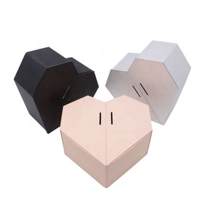 Caja de regalo personalizada en color negro, plateado y rosa, con forma de corazón, bonita bufanda, diadema, cajas de regalo - Product Image 4