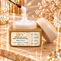 Gel de construction pour extension d'ongles BIN, gel poly pour extension d'ongles, marque privée, sans HEMA, sans TPO, gel de construction semi-permanent