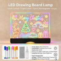 Şeffaf ABS LED Dokunmatik Kontrollü Silinebilir Neon Efektli Mesaj Panosu Pille Çalışan DIY Işıklı Minimalist Çocuk Ofis Dekoru