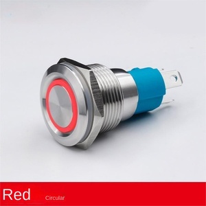 สวิตช์ไฟแบบกดพร้อมไฟวงแหวน ขนาด 19 มม. 220V 3A ทรงกลม LED IP65 สแตนเลสสตีล แบบกดติดปล่อยดับ 1NO1NC 50000 รอบ พร้อมปุ่มกด - Product Image 3