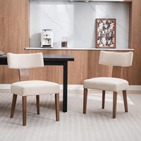 Chaises de salle à manger modernes du milieu du siècle, rembourrage en coton, dossier solide, cadre en bois dur, salon, chambre à coucher, utilisation hôtelière, imperméable, durable