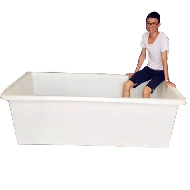 Factory poly retangular shape plastic large fish tub with wholesale price