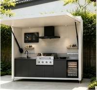Table de cuisine portable tout-en-un pour le camping en plein air, avec tiroir de rangement, station de cuisson pour le camping en voiture, les pique-niques et les sorties en plein air
