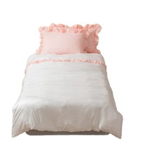 Textiles de maison transfrontaliers pour le commerce extérieur : Ensemble trois pièces en fibres synthétiques de couleur unie, style européen et américain