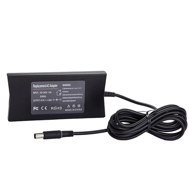 Japter Laptop Charger 90W 19.5V 4.62A 7.4*5.0MM Laptop Adapters Power Supply for DELL PA-4E LA130PM121 DA130PE1-00