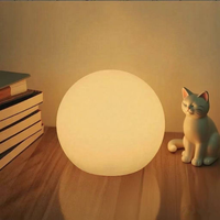 Lampe de sol sphérique LED rechargeable par USB avec télécommande, 16 couleurs, intensité réglable, lampe d'ambiance lumineuse pour intérieur, IP65