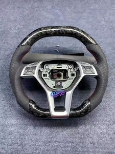 Volant en cuir personnalisé avec affichage LED en fibre de carbone pour <span class=keywords><strong>Mercedes</strong></span>-Benz W204 W205 Série <span class=keywords><strong>AMG</strong></span>, pour <span class=keywords><strong>AMG</strong></span> GT <span class=keywords><strong>63</strong></span> 2016 - Product Image 5