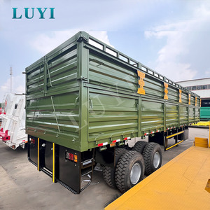 Semi-remorque à plateau à 2 essieux LUYI, semi-remorque robuste pour le <span class=keywords><strong>transport</strong></span> de marchandises en vrac dans le désert du Moyen-Orient - Product Image 5