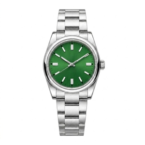 Montre mécanique, bracelet en acier inoxydable, montre-bracelet analogique à quartz, style business décontracté - Product Image 1
