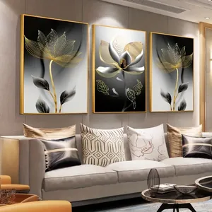 中国墙面艺术家居装饰豪华客厅花卉画和墙面艺术墙画