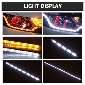 Tira de guía de luz de funcionamiento de lágrima de cristal LED decorativa para coche, doble color, extensible, señal de giro de luz fluida - Product Image 4