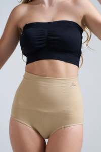 High Waist Tummy Tucker Panty Beige Seamless Slimming Body Shaper Breathable Stretch Control Underwear Comfortable Invisible Fit - Product Image 2