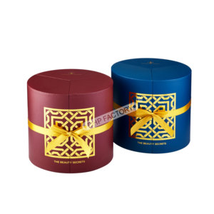 Ribbon Magnetic Door Open Custom Luxury Rigid Cylinder Cardboard Skin Care Set Packaging <strong>Ramadan</strong> <strong>Gift</strong> <strong>Box</strong> - Product Image 3