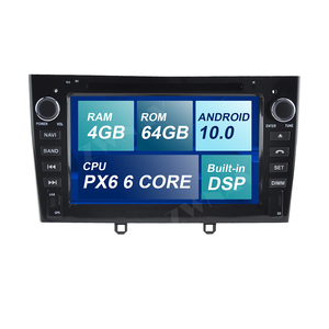 PX6 4 + 64 Android 10.0 Voiture DVD Stéréo Multimédia <span class=keywords><strong>Pour</strong></span> <span class=keywords><strong>Peugeot</strong></span> <span class=keywords><strong>308</strong></span> <span class=keywords><strong>Peugeot</strong></span> 408 Radio GPS Navi Audio Vidéo stéréo unité de tête de carte gratuite - Product Image 1