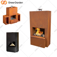 Barbecue autonome d'extérieur en acier Corten à bois, certifié CE, 50000-74999 BTU, écologique pour jardin