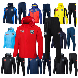 サッカージャケットスポーツトレーニングサッカーウインドブレーカーサッカージャケットクイックドライメンズ2ピースセットブランドクラブフルジップアップフットボールジャケット - Product Image 1