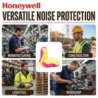 Bouchons d'oreilles en mousse HoneyWell avec adhésif en silicone, confortables, réduisant le bruit, 200 paires/boîte