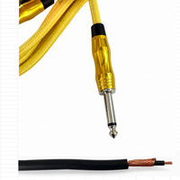 Câble audio professionnel OEM RH-I026 TS pour guitare, mâle-mâle, blindé en spirale, gaine en PVC, conducteur en cuivre sans oxygène, câble en tweed