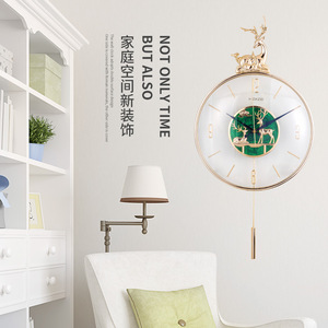 Luxury Wall <b>Clock</b> Modern Round Analog Silent Movement <b>Battery</b> Powered Living Room Bedroom Study Home Decor - Product Image 1