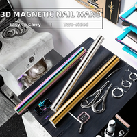 Bâtonnet Magnétique Portable Double Face à Livraison Rapide pour Usage en Salon, Outil de Manucure pour Gel Magnétique Effet Œil de Chat 3D