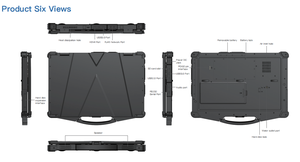 EM-X15T tam sağlam dizüstü Hot Swap çift pil 1165G7 IP65 u-blox NEO-7 GPS beidou 3G/4G/5G destek 5PIN <span class=keywords><strong>Pogo</strong></span> - Product Image 2