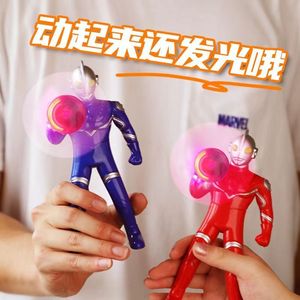 Mini ventilador portátil con luz LED, refrigeración manual, regalo para niños y adultos - Product Image 2