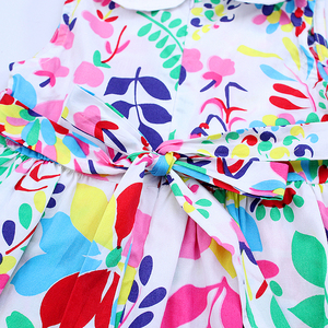 2020 algodón infantil bebé niñas loto hoja <span class=keywords><strong>collar</strong></span> punto volantes recién nacido niños pequeños mangas casual ropa para niños - Product Image 6