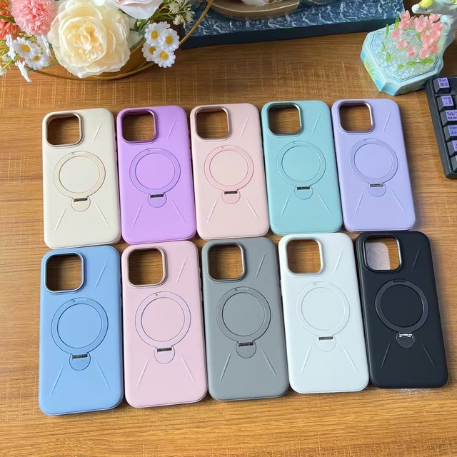 New Design PC Hard Phone Cases with 360 Adjust Magnetic Kickstand Stand Holder for Iphone 16 Pro Max