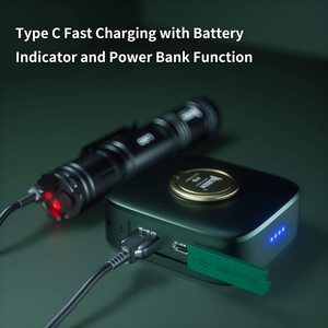 Mini <span class=keywords><strong>Linterna</strong></span> LED Recargable Portátil de 3W para Emergencias y Camping con Función de Banco de Energía, <span class=keywords><strong>Verde</strong></span> y Negro, Garantía de 5 Años - Product Image 5