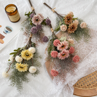 Buket Bunga Sutra Buatan Kecil Dandelion, Ikat Tangan, Dekorasi Pernikahan & Perlengkapan Fotografi Luar Ruangan, Bunga Simulasi Buatan Tangan