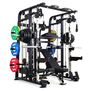 Appareil de musculation multifonctionnel commercial moderne en acier avec système de croisement de câbles et rack à squats JSYM-08 E - Product Image 6