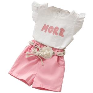 Productos Innovadores para Importación: Conjunto de Ropa para Niña de 2 Años con Letras y Pantalones Cortos, Precio de Importación y Exportación - Product Image 1