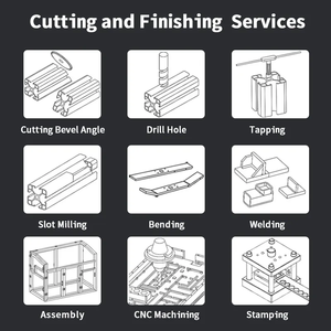 Nhôm thô tùy chỉnh 6061 6063 nhôm đùn hồ sơ, Anodizing tùy chỉnh & Dịch vụ gia công CNC cắt khai thác đấm - Product Image 6