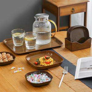 Hot Sale Plastic Square <strong>Wood</strong> Home Tray Fruit Nut <strong>Plate</strong> - Product Image 4