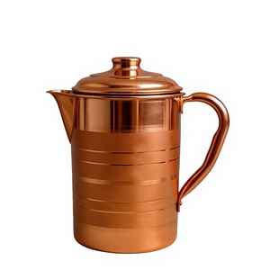 Classic Hammered Copper Water Pitcher 1.7L Eco-Friendly Handmade Durable Metal Jug for Drinks Wedding Party Serving - Product Image 5