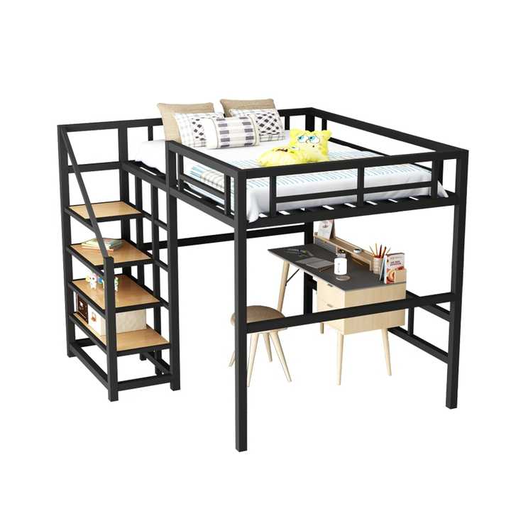 Used Modern Metal Bed Designs for Sale Loft Bed Curtains Wrought Iron Bedroom Furniture Set Furniture Home Customizable