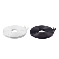 CAT7 kabel jaringan SFTP Ethernet LAN RJ45 kabel Patch tembaga telanjang 8 pasang kabel komunikasi kecepatan tinggi