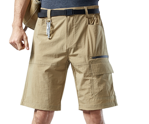 Pantalones Cortos Cargo de Lona para Hombre, de Verano, con Múltiples Bolsillos, Cintura Media, Transpirables, Elásticos, Ligeros, Directo de Fábrica - Product Image 1