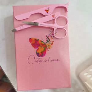 Private logo Stainless Steel Eyebrow Scissors and Private <b>Label</b> Eyelashes Tweezers Eyebrow <b>Applicators</b> Lashes Tools Sets - Product Image 6