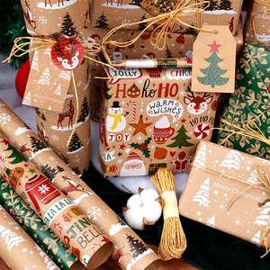 Emballage de papier d'emballage de Noël en gros d'usine Jude 50x70 cm de papier d'emballage cadeau - Product Image 6